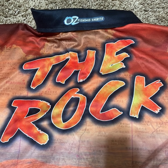 OZ Fishing Shirts “The Rock” Men’s Medium Long Sleeve All Over Graphic Print - Picture 5 of 9